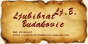 Ljubibrat Budaković vizit kartica
